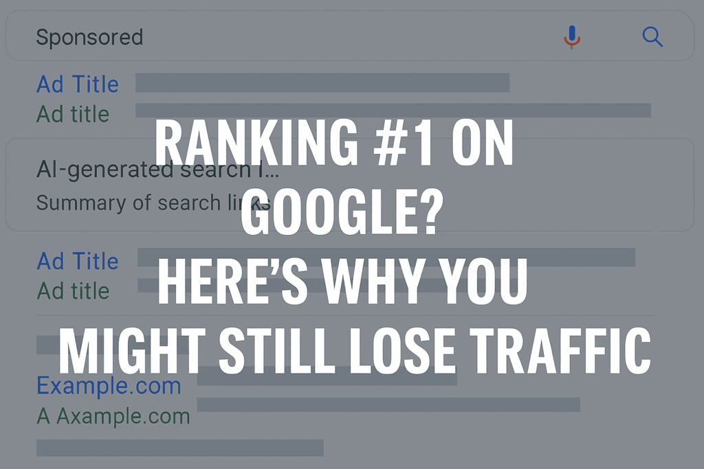 That's how Google 1st position may not enough to get all organic traffic